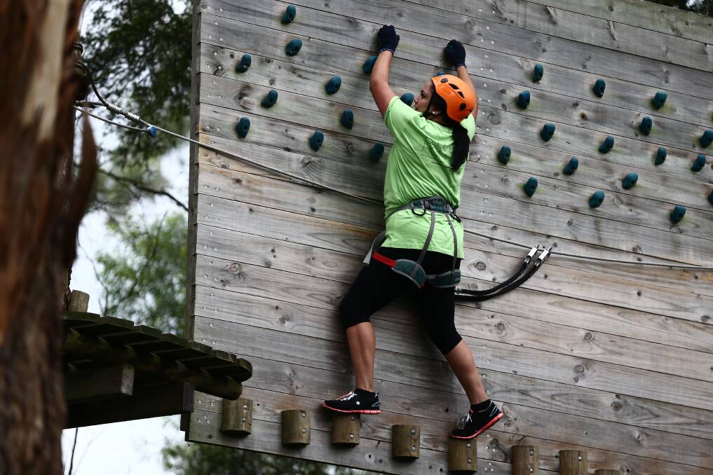 The climbing wall presented a gnarly, nail-biting challenge.