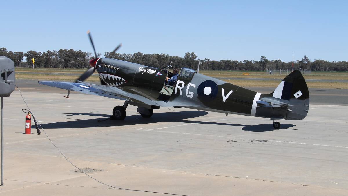 Ready to fly … an operational Spitfire at the Temora Aviation Museum. 