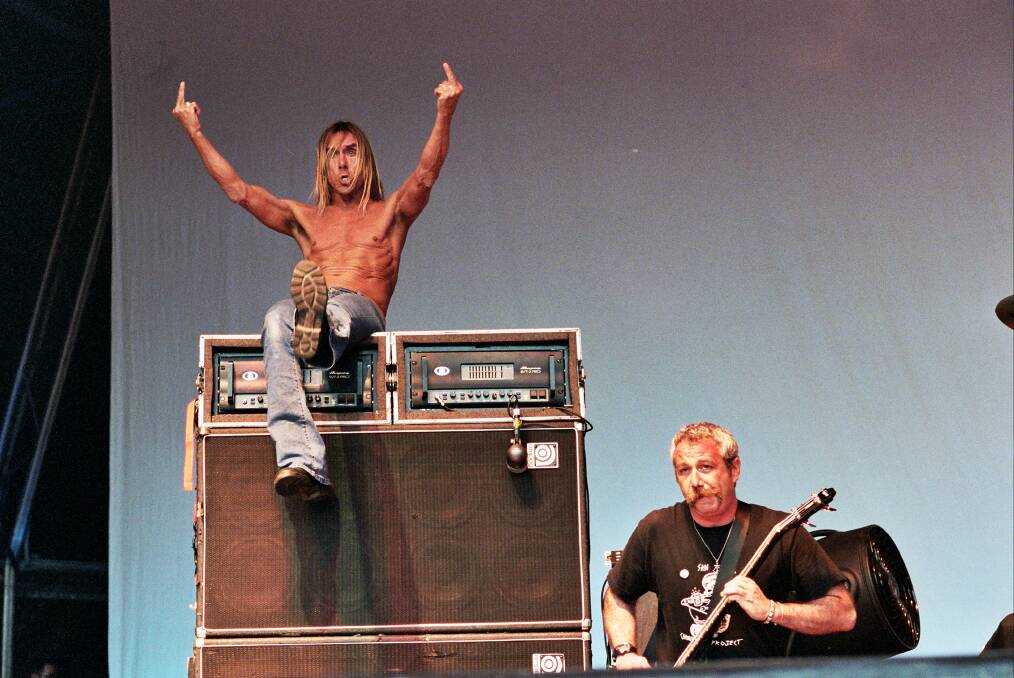 Mott's 2006 shot from an Iggy Pop and the Stooges show is one of his images that was chosen for the exhibition. Picture: Tony Mott