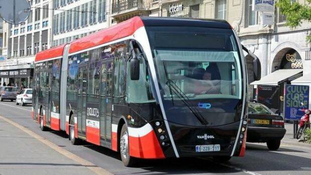 The Inner West Council wants trackless trams, like the one pictured above, to carry commuters along Parramatta Road. 