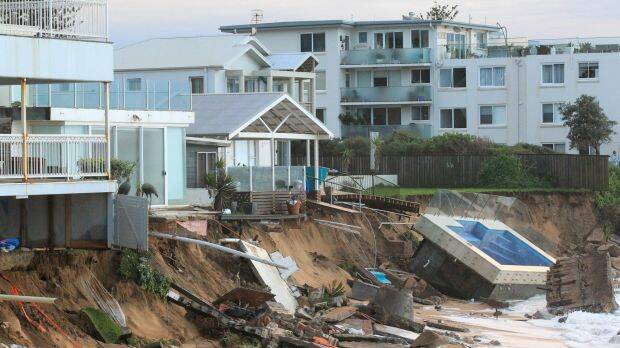 Houses at Collaroy Beach took the brunt of the June 2016 storm. Photo: Peter Rae