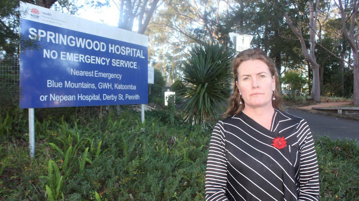 Speaking out: Blue Mountains MP Trish Doyle fears changes under consideration by the Nepean Blue Mountains Local Health District could represent "death-by-a-thousand-cuts" for Springwood Hospital.