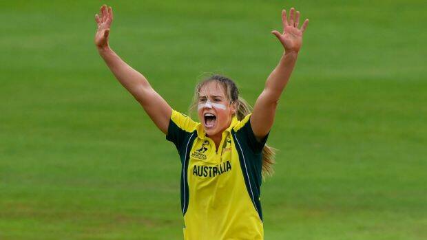 Secret weapon: Ellyse Perry is ready to pull out the short ball against Pakistan. Photo: Stu Forster