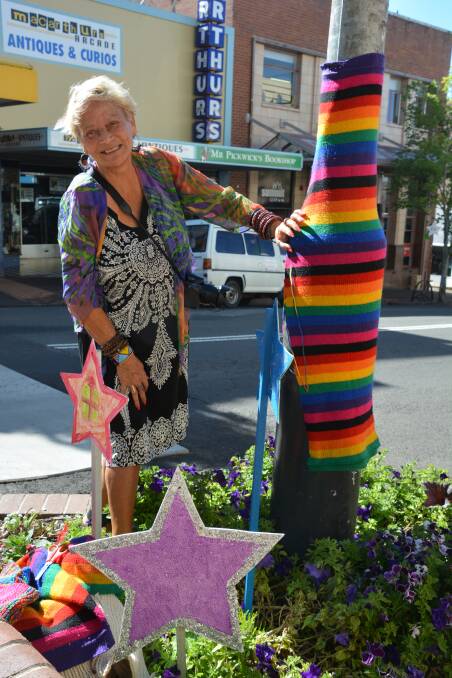 Yazmina-Michele de Gaye: Came down from Mullumbimby to help decorate Katoomba Street.