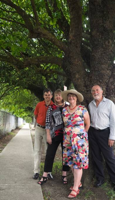 Much loved tree: Michael Paag, Adele Colman, Heather Pye and Wayne Kelly.