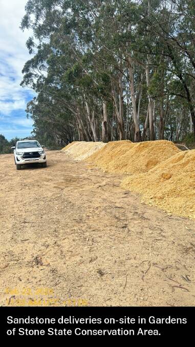 Gardens of Stone gets crushed sandstone from Mount Victoria highway works