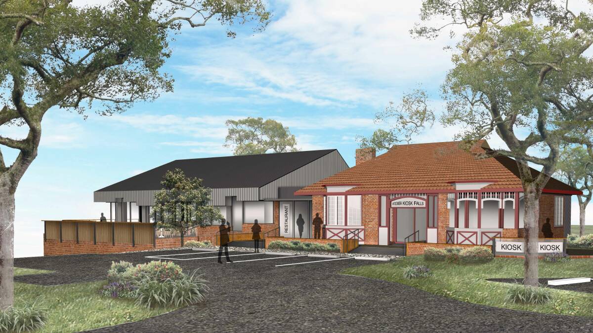New restaurant: Katoomba Falls kiosk with the proposed addition. Photo courtesy Ingrid Donald, architect