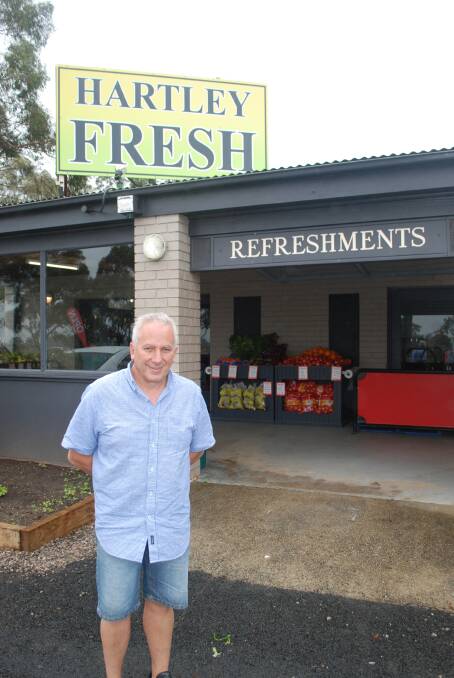 New truck stop: Rick Hoppa, who owns the Vegie Patch in Blackheath with wife, Julie, has now opened Hartley Fresh on the Great Western Highway.