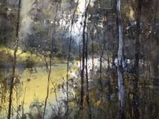 Detail from River Reflections, 75cm x 55cm, 2016