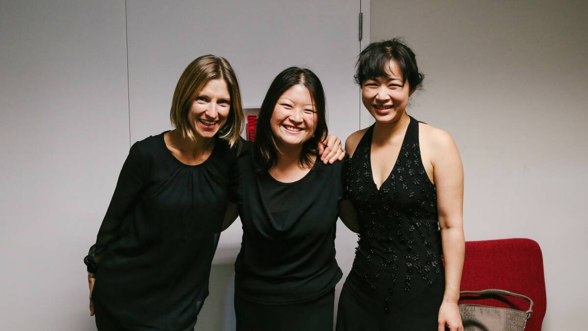 Top performers: Cellist Elizabeth Neville, pianist Grace Kim and violinist Rebecca Chan.