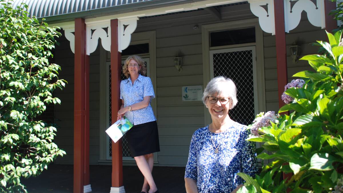 Room to move: Robyn Yates (right) and Carolyn Kuch from Cancer Wellness Support outside their new premises in Railway Parade, Leura.