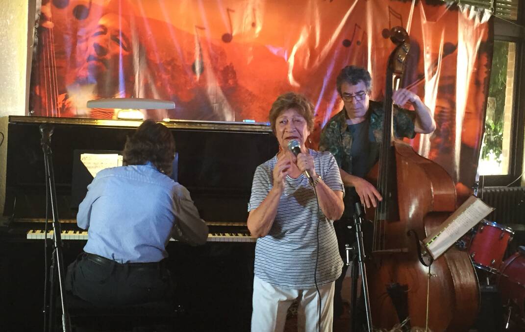 Paul Dion (piano), Marie Wilson (vocals) and George Gerontakos (double bass) from Marie Wilson Trio.