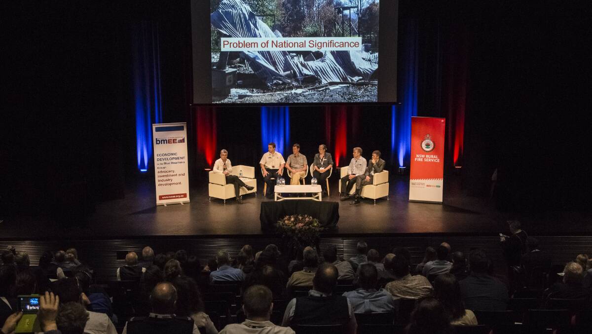Valuable information: Members of the panel at last year's bushfire conference and forum. This year it will be held on September 8-9 at the Hub in Springwood.