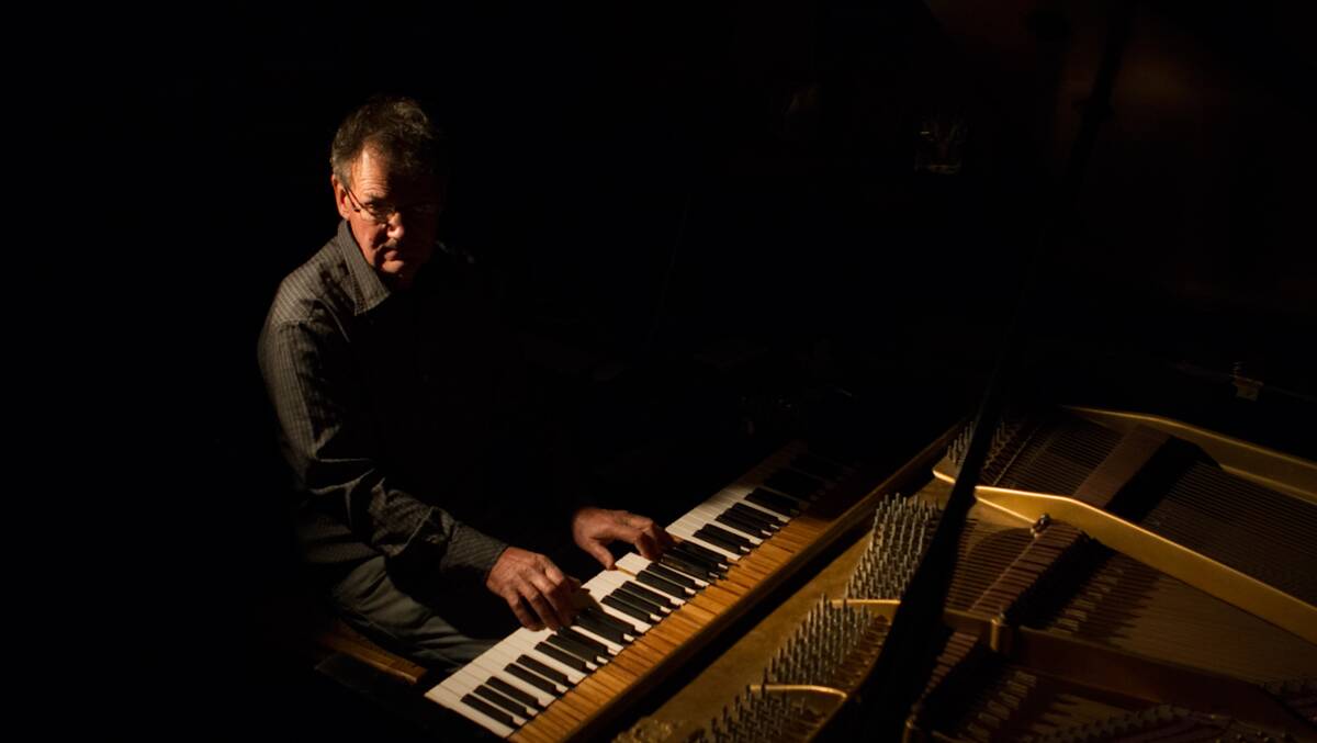 Neil Sagewood: At the keys of the lovingly restored Beale piano, almost the fourth member of the group.