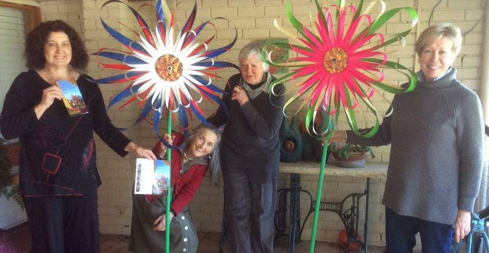 Colour code: Look for the larger-than-life flowers to follow Lithgow-Hartley's art trail.