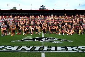 Panther pride: The Penrith Panthers players and coaching staff are all set for a big year in the NRL in 2016. 