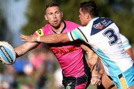 Great expectations: St Marys junior Bryce Cartwright will be looking to unleash his trademark offload on the NRL again in 2016. Picture: Getty Images 