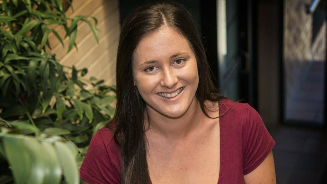 Tamworth woman Karly Bourke found work in Tamworth related to her degree. Photo: Peter Hardin 