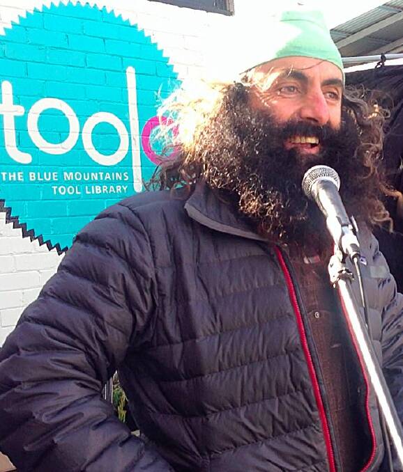 Shared space: Costa Georgiadis, from ABC’s Gardening Australia, opens the tool library in Katoomba on Saturday. Members can hire tools from as little as $2 per week.