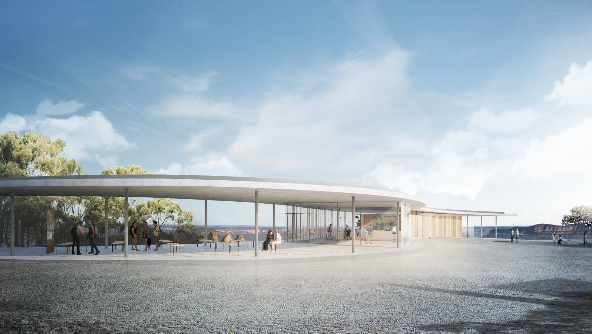  An artist’s impression of the new Echo Point Visitor Information Centre.