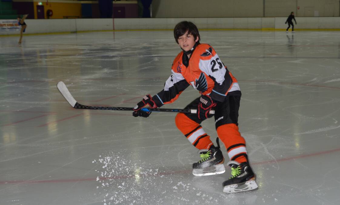 Light on his feet: Faulconbridge ice hockey player David Quinn has been named in an Australian team to compete in an international tournament in Canada in February.