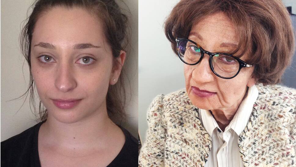 Transformation: Jasmine Lovelock-Dorfler changed a 21-year-old girl into an 80-year-old using her specialist make-up skills.