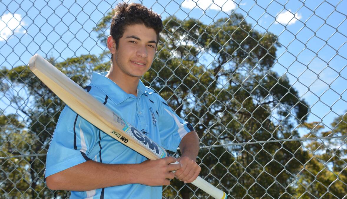 Opening batsman: Cricketer Ryan Hackney has been selected for NSW Metro’s under 19s team competing at the under 19 national championships in Adelaide from December 5.
