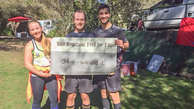 The Quads were the fastest 15km trekkers - Natalie Flak, Chris Camilleri and Timothy Wood.
