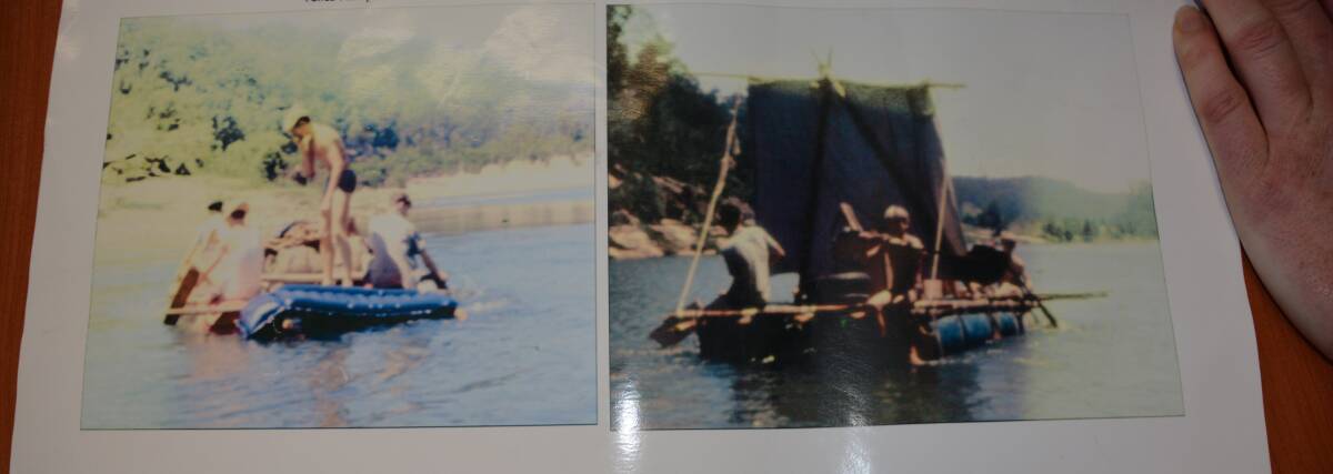 Setting sail: A 1966 rafting trip on the Nepean River.