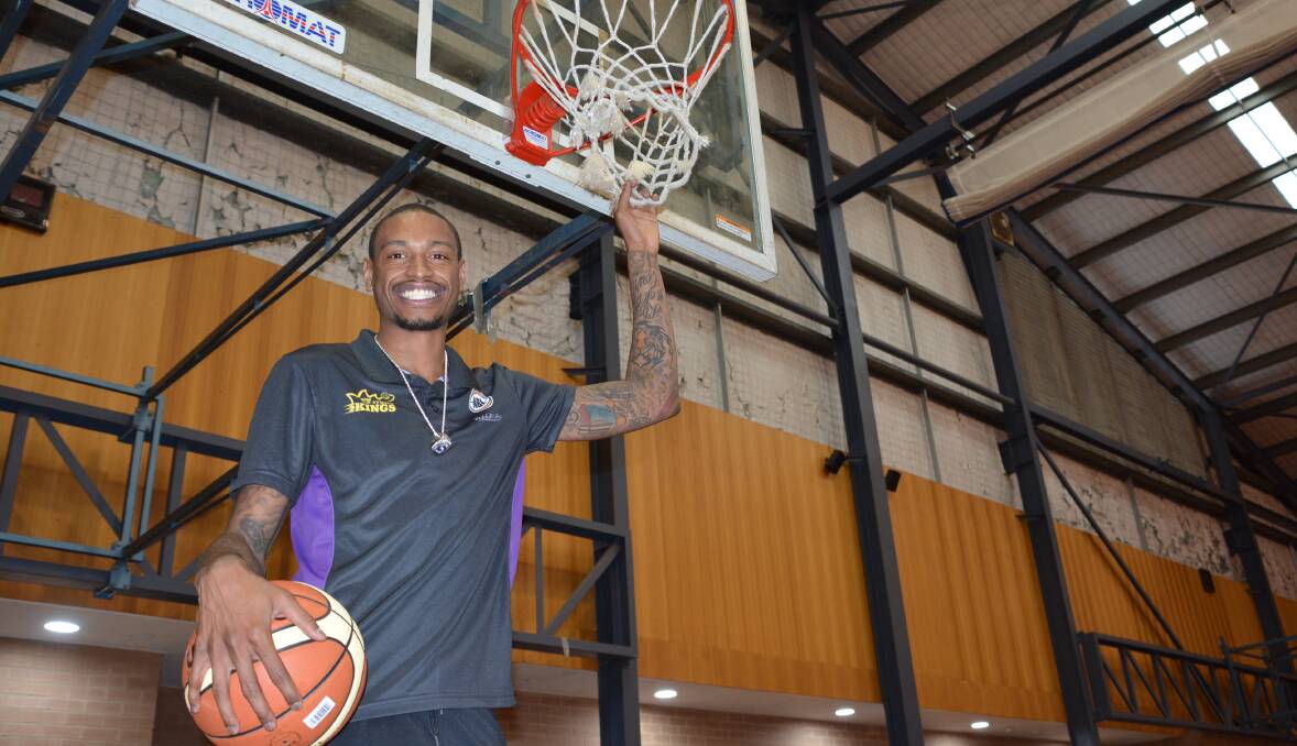 Inspiring the next generation: Standing 203cm tall, the Sydney Kings US import Greg Whittington was a commanding figure at an Aussie Hoops basketball clinic in Katoomba last week.