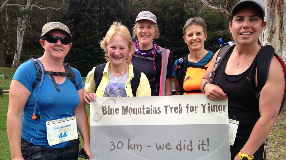 The Bush Lemons team of Wendy Timms, Bronwyn Markham, Sue Atherton, Lesley Kaveh-Ahangari and Erin Finlayson were the first over the line in the 30km event.