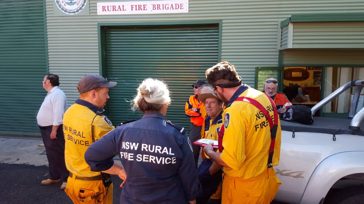 Members of the Rural Fire Service took part in a search for missing Medlow Bath resident Elizabeth O'Pray today. Photo: Top Notch Video