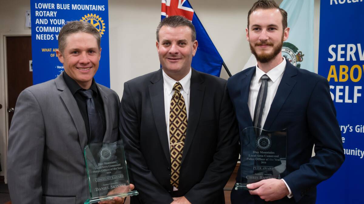 The Blue Mountains Police Officer of the Year awards were announced on April 11. Nine police officers were nominated for both award categories at the event attended by 100 people.  