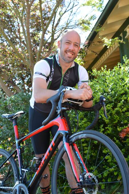 On his bike: Phillip Win from Glenbrook will ride 930km in Western Australia in November to raise money for disadvantaged Aussie kids.