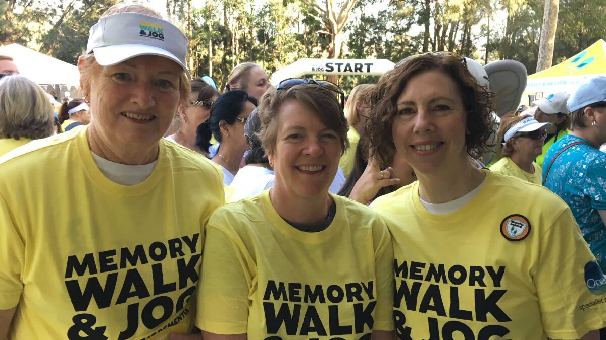 Raising awareness: Theresa Wixon, Rose Kadi and Virginia O'Bree from Springwood Hospital participated in the Memory Walk and Jog on March 12.