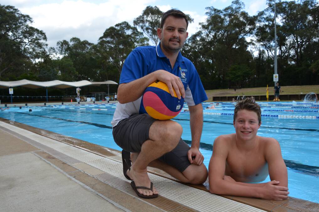 Water-filled weekend: Blue Mountains Water Polo club's Ben Morgan and Angus Bolton are looking forward to taking on other NSW country teams in the Country Districts competition being hosted at Glenbrook pool.