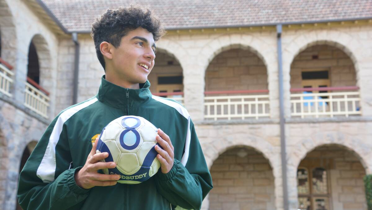 On the field: Gabriel Esquivel will represent Australia playing futsal in Brazil. He leaves on Wednesday.
