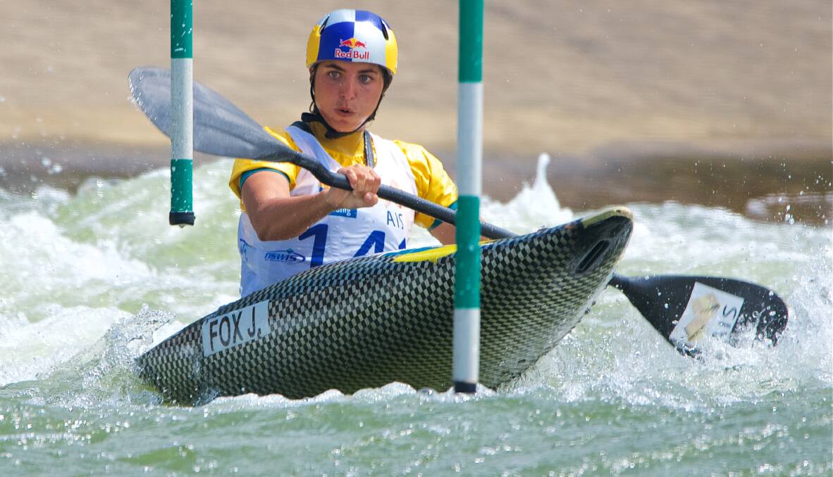 On top: Jessica Fox battled illness to win the women's K1 title at the National Slalom Championships in Penrith on Friday. She also won the women's C1 finals. Photo: Sportscene