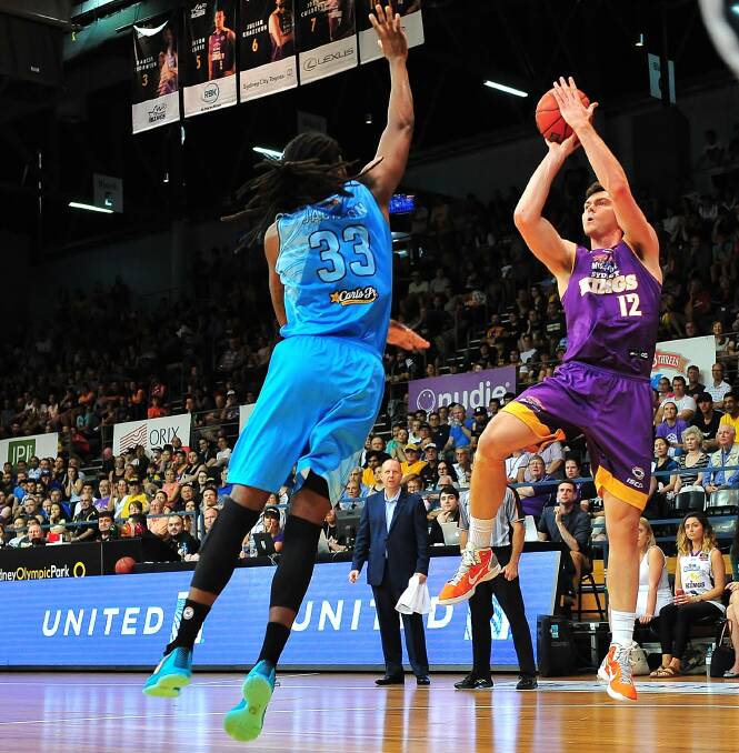 On the ball: Angus Brandt's (right) hard work has earned him the Most Influential Player Award. He's pictured in a game against the NZ Breakers. Photo: Noel Rowsell