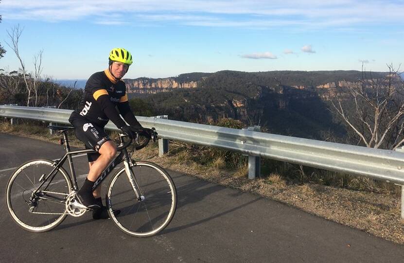 Epic ride: Winmalee cyclist Lawrence Thomas will cycle from Perth to Broome to raise money for the Black Dog Institute.