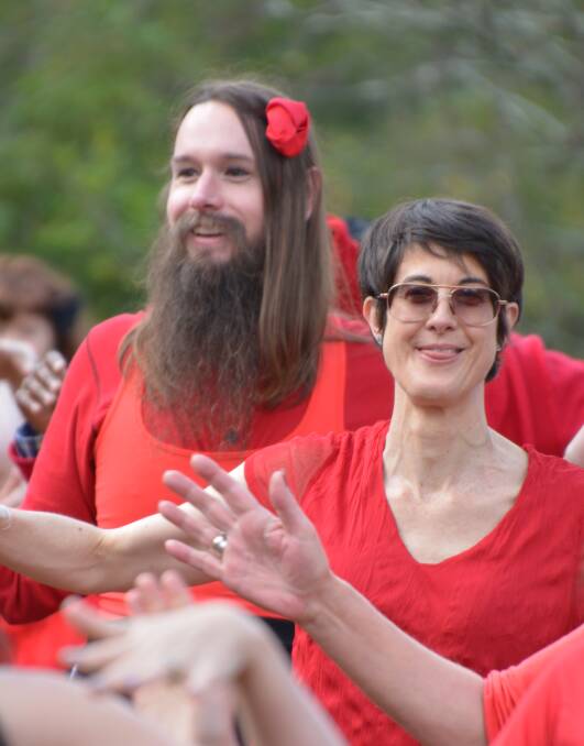 Seas of red: Beards were welcome at the Most Wuthering Height Day Ever.