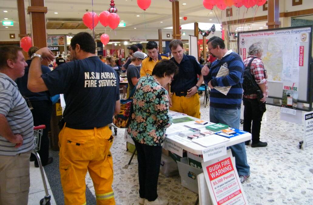 The bushfire information day at Winmalee shopping centre last year. This year's event will be held on October 29.