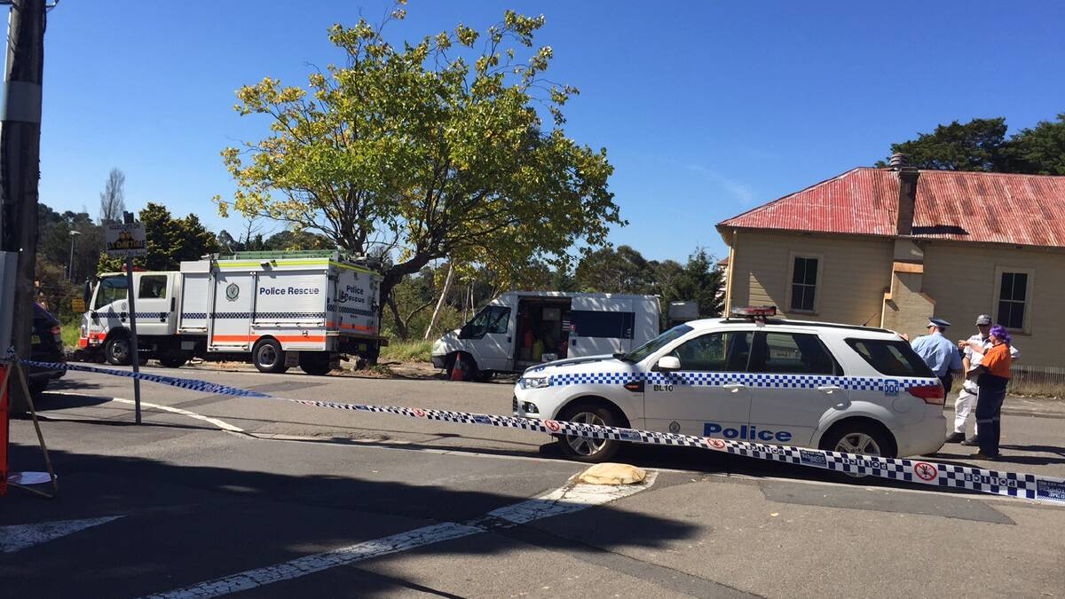 The scene of the fatal accident in Katoomba on Friday afternoon, April 1.