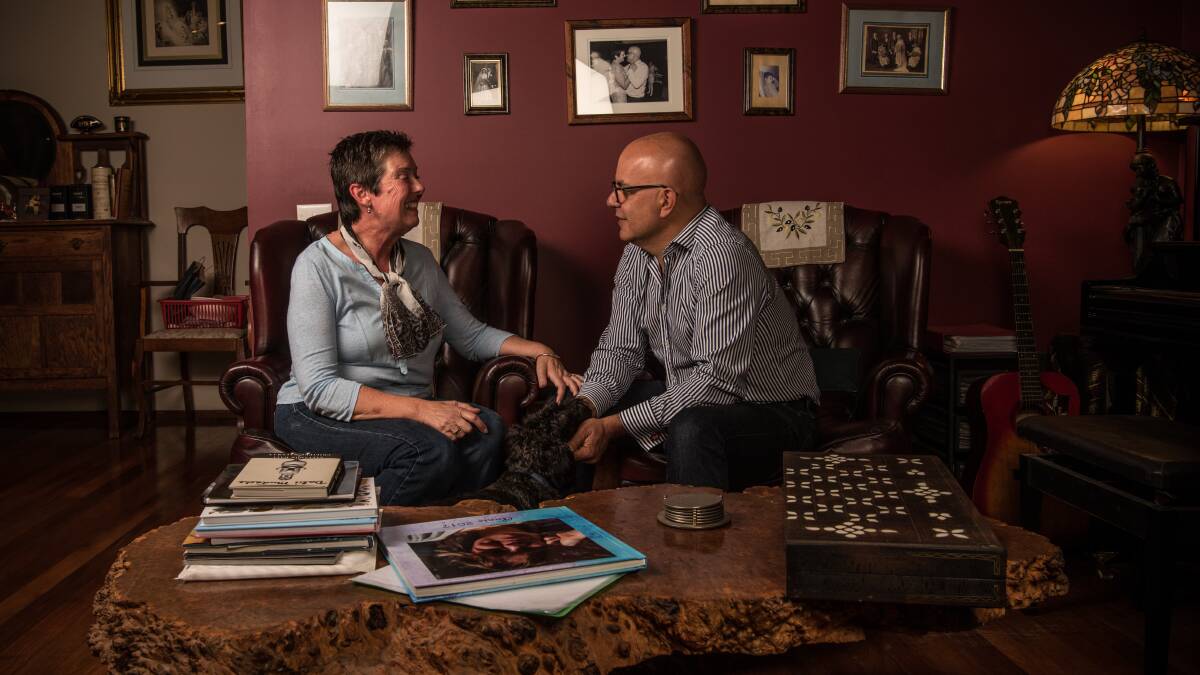 Anne and Paul Gabrielides at their Winmalee home. Anne suffers from motor neurone disease and wants the NSW Parliament to pass new voluntary assisted dying laws that would allow her to legally end her own life. Photo: Wolter Peeters.