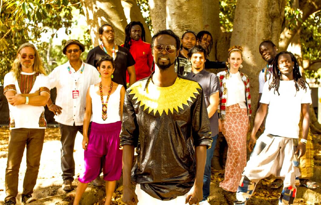 10-piece ensemble: Lamine Sonko and The African Intelligence will perform at the 2018 Blue Mountains Music Festival.