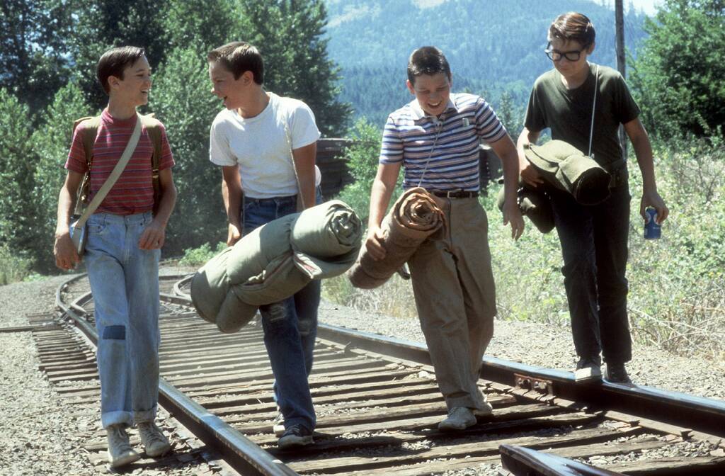 A movie still from Stand By Me.