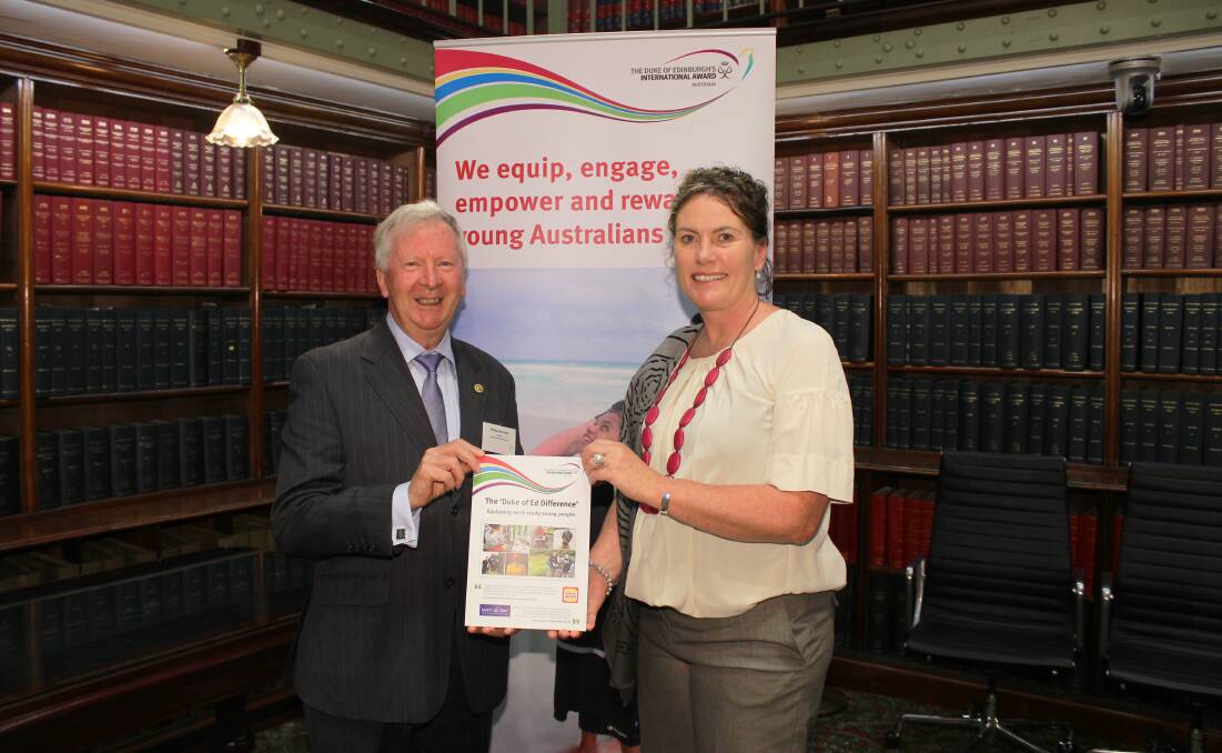 Blue Mountains MP Trish Doyle with Scenic World’s Philip Hammon at New South Wales Parliament’s Duke of Edinburgh Employer initiative launch.