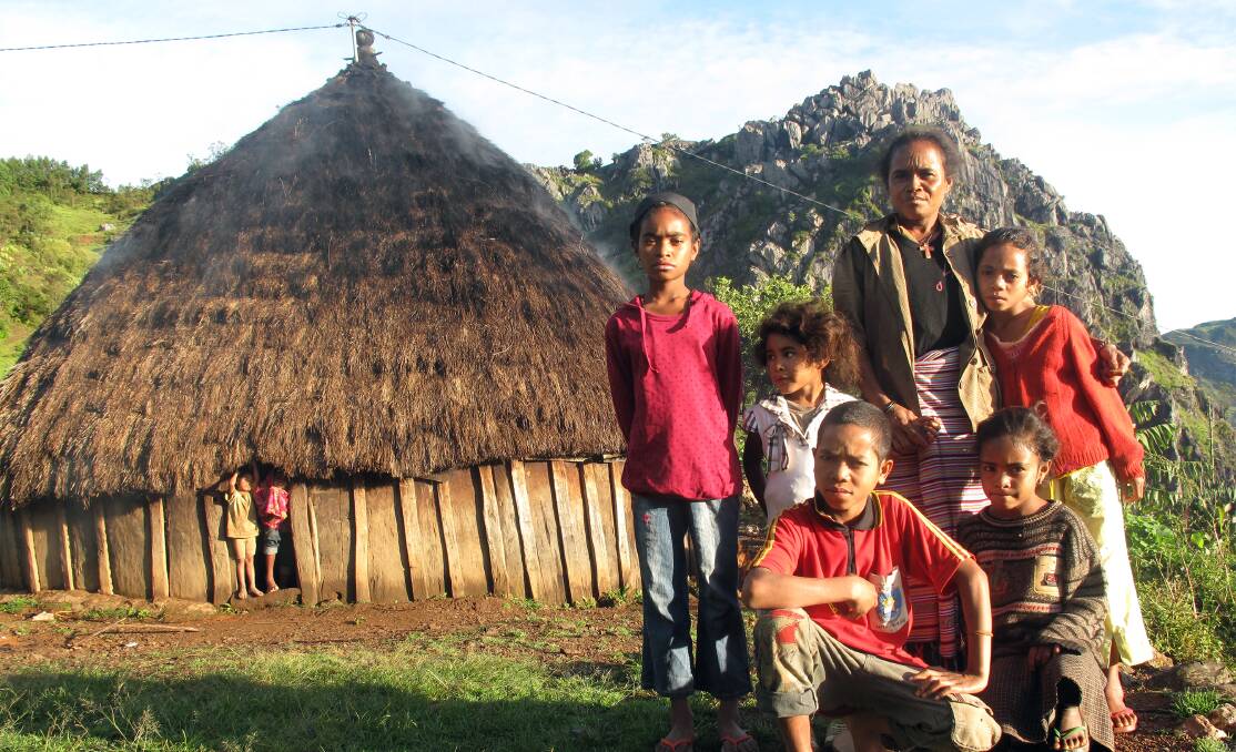 Village life: An East Timorese family, photographed by Celestino de Araujo. The calendar is available at Megalong and Turning Page Bookshops.