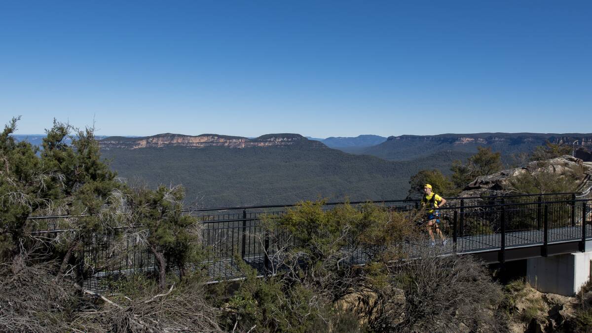Runners in the Ultra-Trail Australia races in the Blue Mountains.