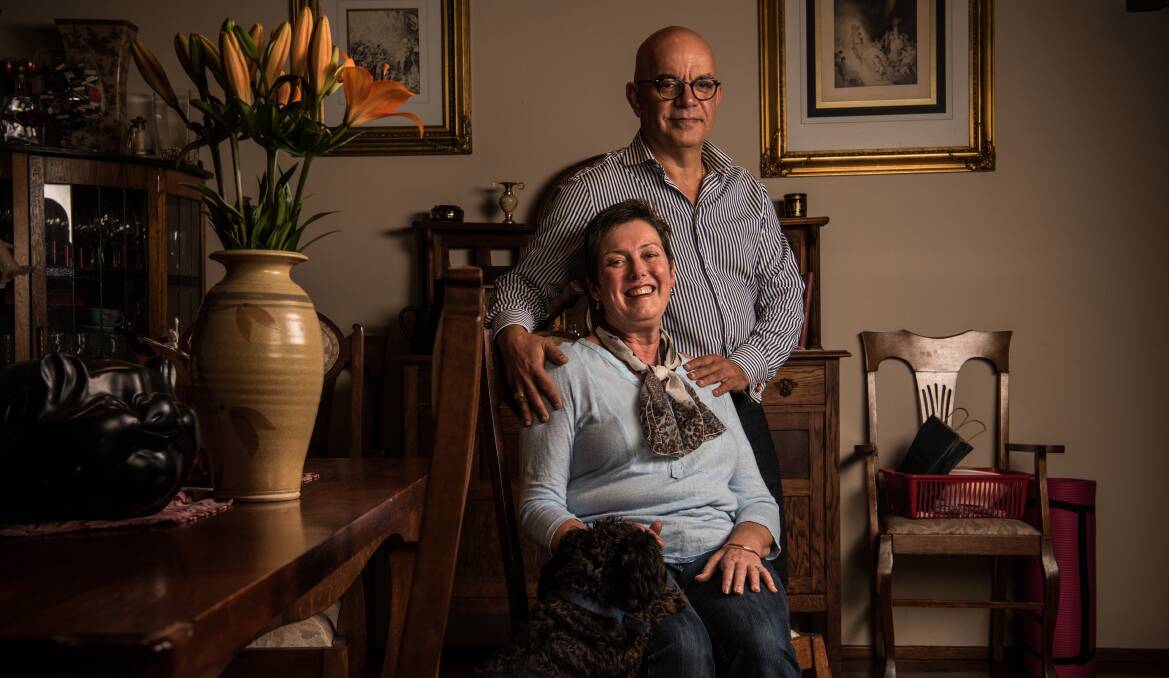 Anne and Paul Gabrielides at their Winmalee home. Photo: Wolter Peeters.